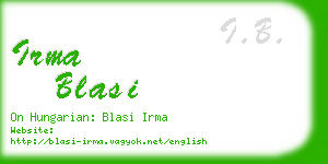 irma blasi business card